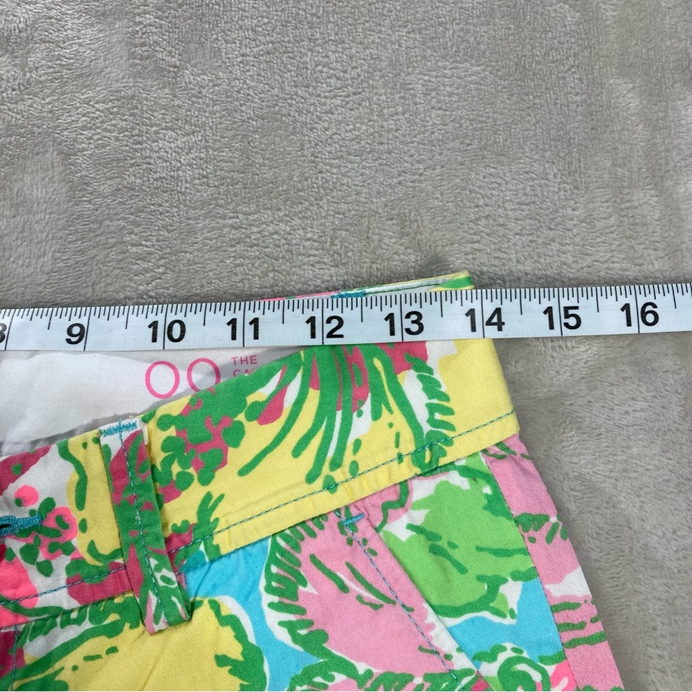 Lilly Pulitzer The Callahan Short Floral Green Pink Women's Sz 00 - Picture 12 of 14